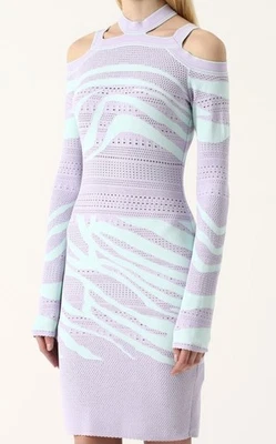 Vestido Roberto Cavalli Bodycon Mini Tejido Cóctel Estampado Geométrico Talla 40It Foto 1 de 4