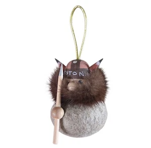 Estland nordischer Braunbart Wikinger mit Stachelhelm Wichtel Weihnachtsschmuck - Bild 1 von 4