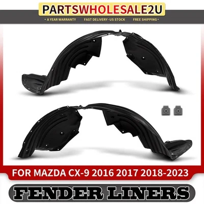 2x Forros de guardabarros interiores delanteros para Mazda CX9 2016 2017-2023 TK4856140B TK4856130B Foto 1 de 4