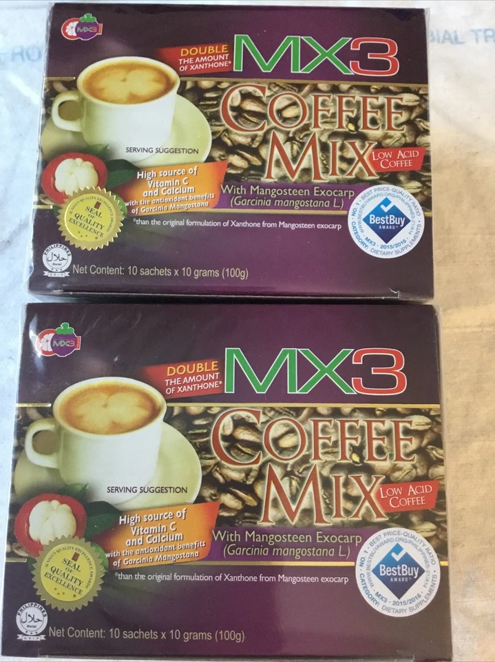 30 Mx3 Coffee Mix With Mangosteen Exocarp Sachets 10g