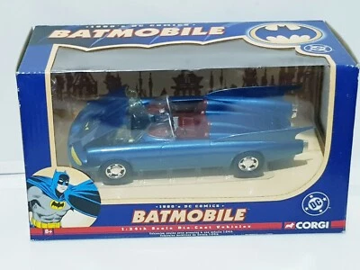 New! Corgi 1960s DC Comics Batman Batmobile Diecast Car No 77506 1:24 Scale - Image 1 of 4
