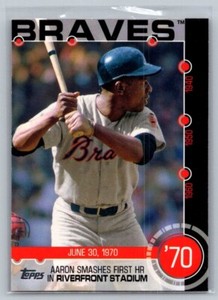 2015 Topps #7B Hank Aaron Baseball History Braves Insert