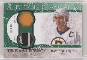 2012 Artifacts Treasured Swatches Emerald Jersey/Patch /36 Ray Bourque Patch HOF