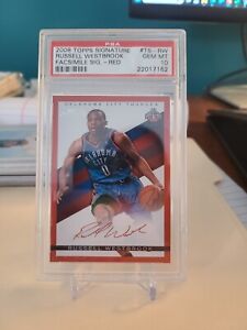 Russell Westbrook - PSA 10 - 2008 Topps Signature - Facsimile Auto - Red SP /869