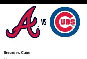 2 Tickets Chicago Cubs @ Atlanta Braves 5/15/24. Sec. 341, Row 6, Aisle. Etix