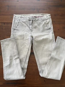 Alexander McQueen for Target Gray Studded Denim Jeans Women’s Size 9 - Picture 1 of 6