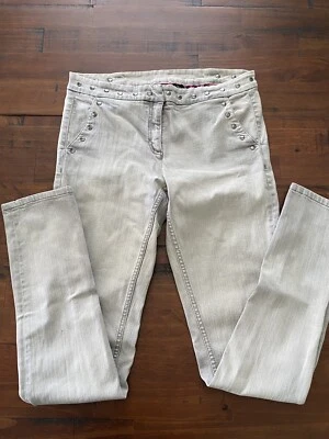 Pantalones de mezclilla Alexander McQueen for Target grises con tachuelas para mujer talla 9 Foto 1 de 4