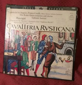 ANGEL STEREO CAVALLERIA RUSTICANA DE LOS ANGELES CORELLI SANTINI Box Set EX - Foto 1 di 8