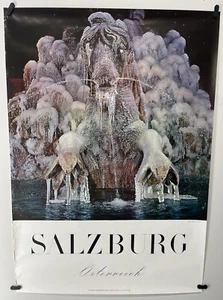 Original Vintage Reise Ski Poster Winter in Österreich Salzburger Land - Bild 1 von 5