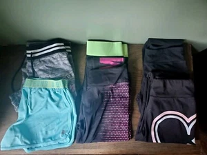 Lot Of 6 Girls Justice Place Bottoms Size 16 'Gymnast' Sweatpant Leggings Shorts - Picture 1 of 18