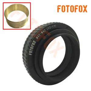 Brass M42 to M42 12-17mm Adjustable Focusing Helicoid Adapter Macro Tube M42-M42 - Picture 1 of 12