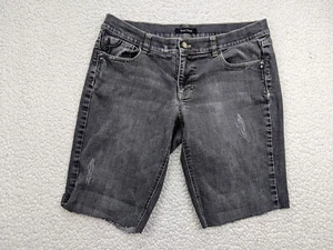 White House Black Market Womens 10 Mid Rise Bermuda Jean Shorts Cut Off - Picture 1 of 13