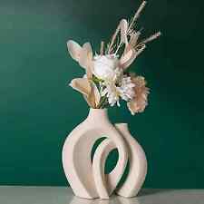 Modern White Ceramic Vase - Set of 2
