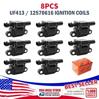 Bobina de encendido MGT genuina de 8 piezas para Chevrolet Corvette 2005-2007 6,0 L-V8 UF413 Foto 1 de 4