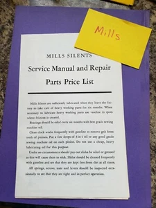 MILLS SILENTS SERVICE MANUAL MILLS MANUAL ANTIQUE SLOT FOLD OUT MANUAL 2 pages - Picture 1 of 4