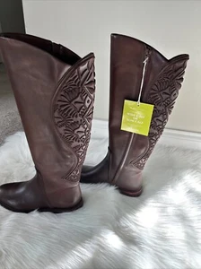 Gianni Bini Botas 7.5 Elddaa Cuero Marrón $169 - Imagen 1 de 12