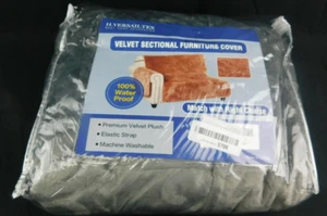 H. Versailtex Velvet Sectional Furniture Cover | Right Chaise | Soft & Luxurious - Picture 1 of 5