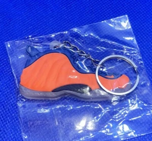 Nike Air Foamposite Sneaker Keychain 2D Flat Rubber 2.5” x 1.25” - ORANGE - NEW - Picture 1 of 12