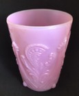 Antique Art Glass Dugan Pink Slag Tumbler 