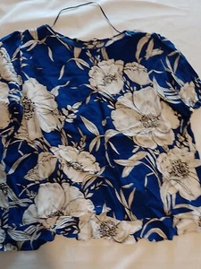 Ladies Top Zara Euro Large Loose Fit Blue 16543 - Picture 1 of 12