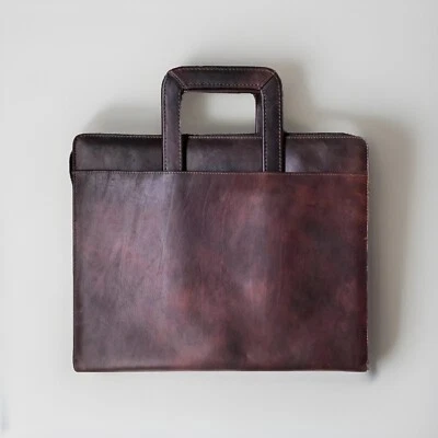 Bosca Leather Briefcase Organizer Planner Vintage Correspondent Collection RARE - Image 1 of 4