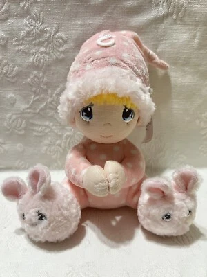 PreciousMoments-Bebé Niña Rezando en Pijama Rosa-Muñeco de Peluche Relleno-SIN Música Foto 1 de 4