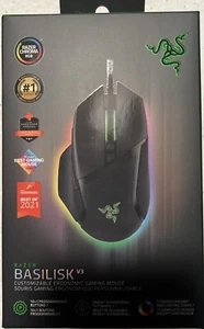 RAZER Basilisk V3 Customizable Ergonomic Gaming Mouse Chroma RGB - New - Picture 1 of 6