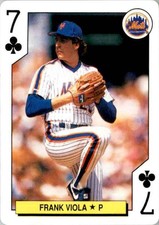1991 U.S. Playing Card Co Frank Viola #7 OF CLUBS New York Mets Single Swap
