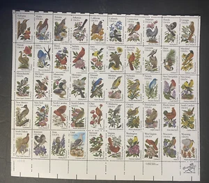 US Stamp Scott #1953-2002 -20 cent State Birds & Flowers -1982 -sheet of 50 MNH - Picture 1 of 3