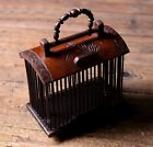 Old Bamboo Wood Cricket Cage Grasshopper Small Animal Pet Home 