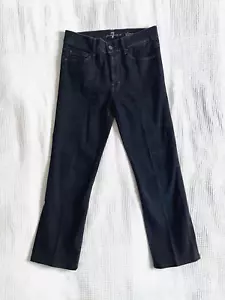 7 All Mankind SLIMMY 30 25 Jeans Black Stretch Denim Made Italy - Picture 1 of 11