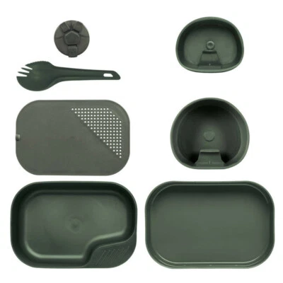 Wildo - Camp-A-Box Complete - Olive Green - Camping-Geschirr-Set BPA Free