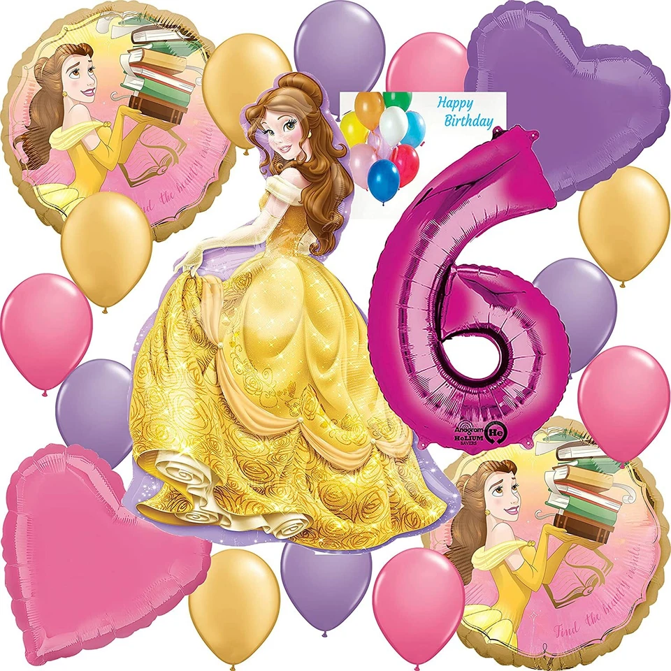 Beauty And The Beast Party Supplies Balloon Bouquet Princess Belle 6th Birthday - Image 1 of 1
