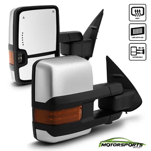 Fit 16-21 Tacoma Power Heated Turning Chrome Towing Mirrors+Back up Light+BSM - Foto 1 di 11