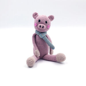 Pebble Pig Farm Toy Rattle Toy Fair Trade Hand Made