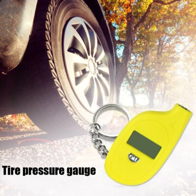 1x Mini Car Tire Tyre Air Pressure Gauge Tester LCD Digital Keychain Accessories - Image 1 of 4