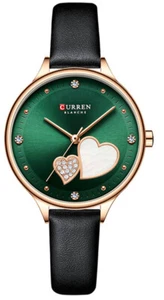  Women simple Fashion Heart Dial Design round ultra-thin Analog Leather Watches - Picture 1 of 17