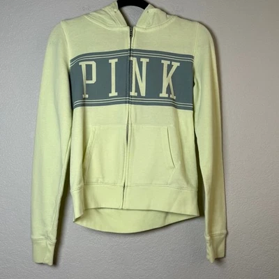 ROSA Victoria's Secret Sudadera con Capucha Cremallera Completa Para Mujer Talla S Amarillo Pastel Foto 1 de 4
