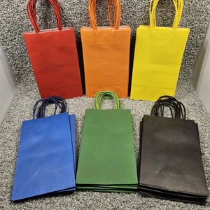 Gift Bags 36 Pack Small Paper Bags with Handles Solid Colors 8.5 X 5.24 X 4 - Picture 1 of 9