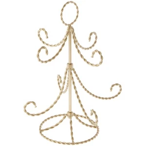 Árbol de exhibición de adornos de 8 brazos retorcidos dorados de Bardo, 13,75" H x 11,75" W x 11,75" D - Imagen 1 de 2