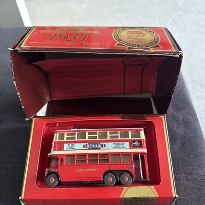 MATCHBOX MODELS YESTERYEAR 1931 AEC TROLLEYBUS DIDDLER LONDON TRANSPORT Y-10 Bus - Image 1 of 3