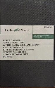 PETER GABRIEL - Real World Day Live Performance (PROMO, BETACAM SP, PAL, Stereo) - Foto 1 di 2