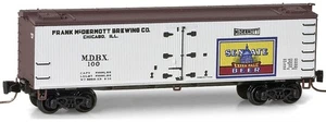 Micro-Trains MTL Z-Scale 36ft Wood Beer Reefer #10 - Senate Brewing/MDBX #100 - Picture 1 of 1