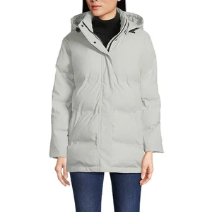 Women's Lands' End Petite Squall Insulated Slicker Puffer Jacket - Picture 1 of 11