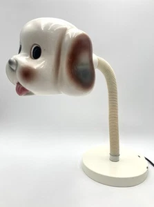Kovaks Schreibtischlampe Hundekopf Keramik Schwanenhals Vintage funktioniert - Bild 1 von 22