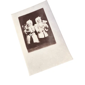 Antike Puppe Teddybär Foto Postkarte RPPC 1907-15 Saxrud Hale WI - Bild 1 von 4