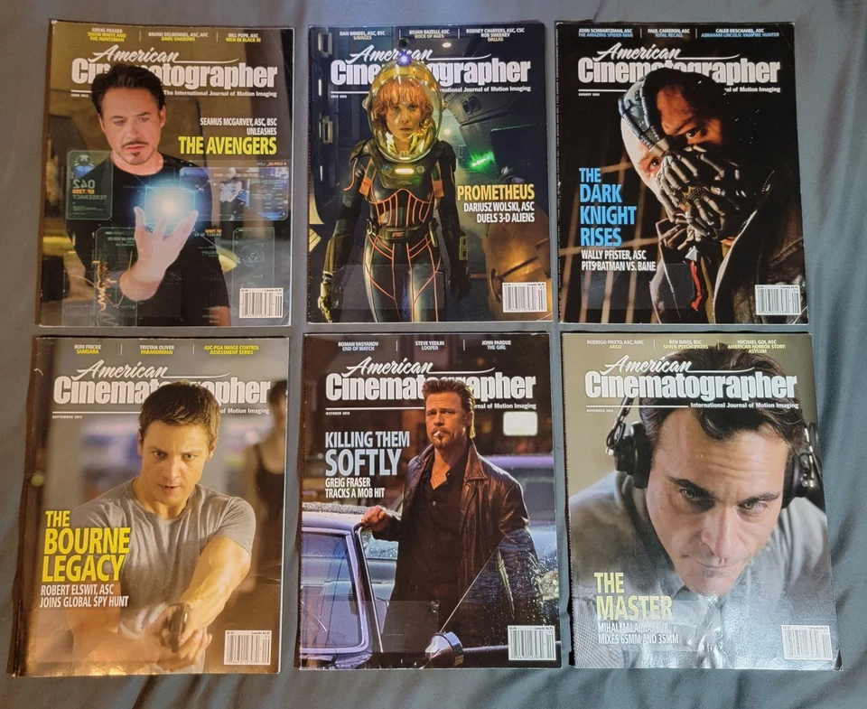 American Cinematographer 2012 Lot of 6 Avengers Dark Knight Master Prometheus - Image 1 of 4