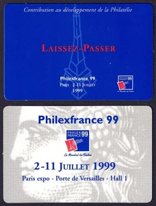 FRANCIA 1999 Lasciapassare per Philexfrance 99 - Picture 1 of 1