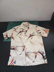 Camisa De Colección Tori Richard Para Hombre Talla S Abotonada Estampado Abstracto Liberty House - Imagen 1 de 5