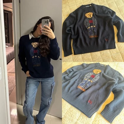 Suéter tejido Polo Bear Ralph Lauren para mujer mediano/grande Foto 1 de 4